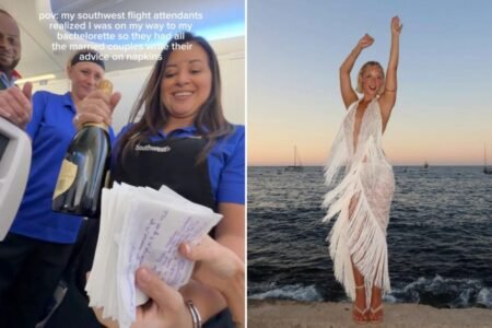 Bride-to-be flooded with marriage advice from plane passengers: ‘Soak up the frisky carefree adventures’ Bride-to-be flooded with marriage advice from plane passengers: ‘Soak up the frisky carefree adventures’
