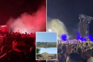 Glamorous Palm Springs pool party festival in chaos as seven rushed to ER following The Chainsmokers set