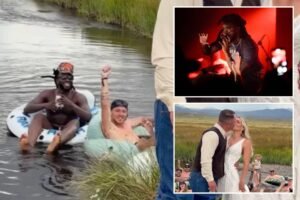 Shaboozey crashes California couple’s wedding with surprise river cameo