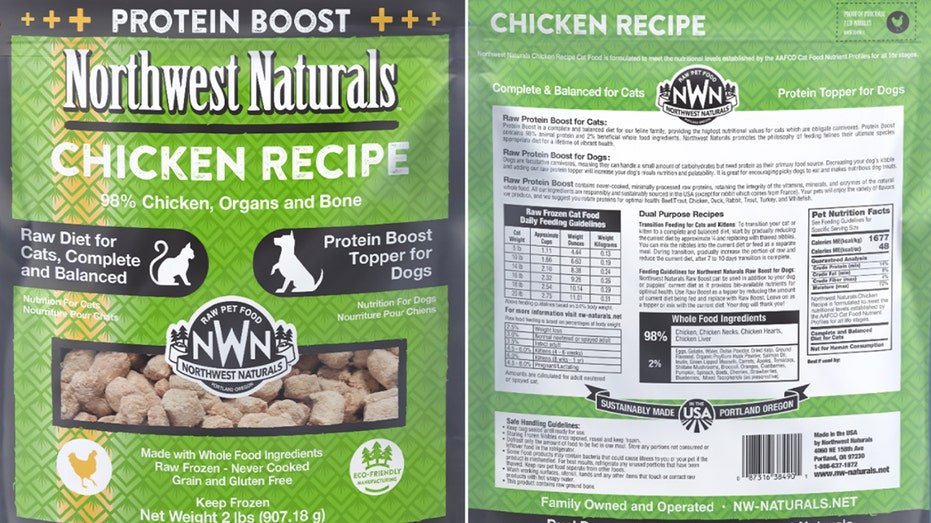 Northwest Naturals Chicken Recipe raw frozen cat food and dog protein topper packaging