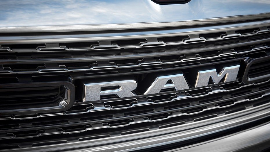 The grille of a 2019 Ram 1500 Limited pickup truck.