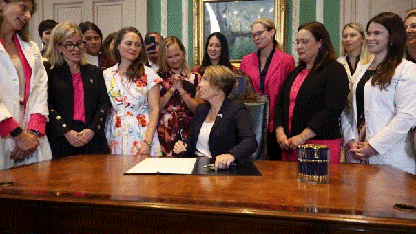 Dem Gov Maura Healey signs sweeping Massachusetts bill allowing abortions up to birth Dem Gov Maura Healey signs sweeping Massachusetts bill allowing abortions up to birth