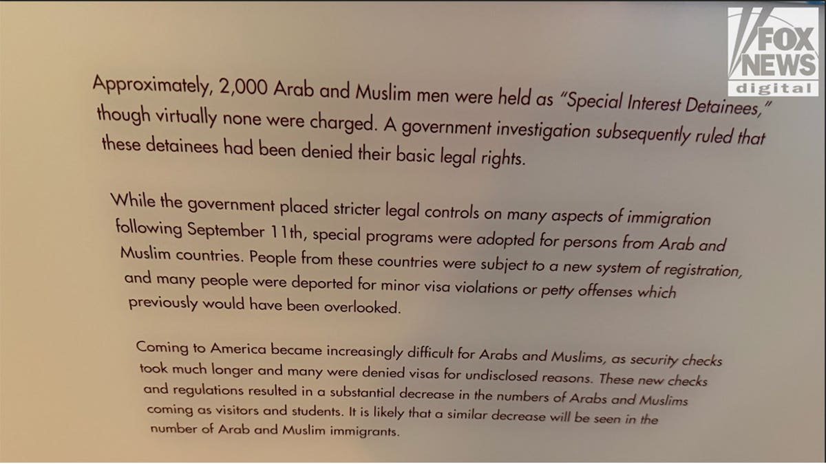 Placard at the Arab American National Museum.