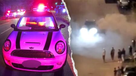 Long Island street takeover erupts as drivers block road, perform donuts, burnouts: police Long Island street takeover erupts as drivers block road, perform donuts, burnouts: police