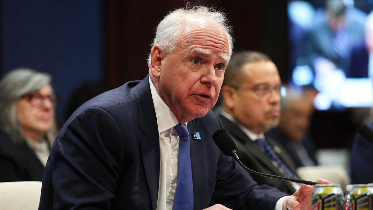 Minnesota Gov. Tim Walz testifying during a House Oversight Committee hearing in the U.S. Capitol