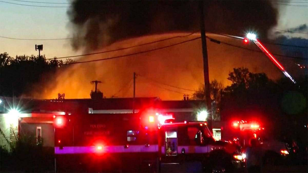 The explosions occurred shortly before 5 a.m. at Brent Industries during a shift change, Toledo Fire Chief Allison Armstrong said.