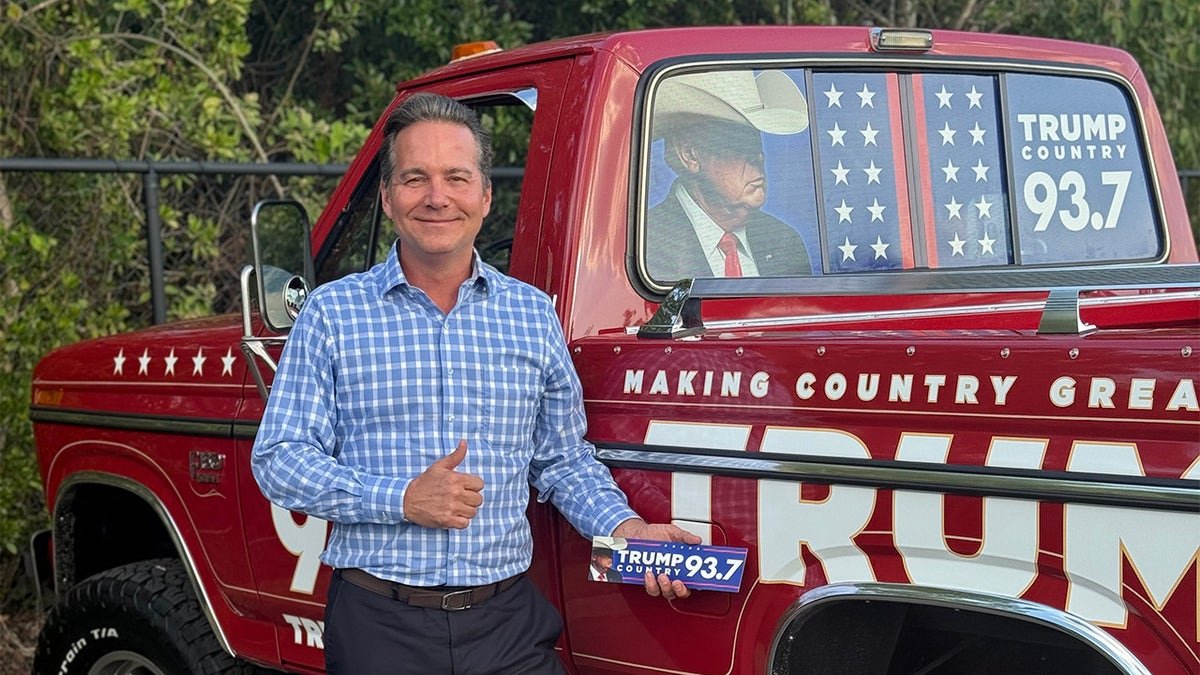 WHEL president and general manager Jim Schwartzel in front of his 1985 Ford F-150 that is