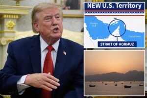 Trump posts map labeling Strait of Hormuz ‘new US territory’ before announcing no talks with Iran planned Trump posts map labeling Strait of Hormuz ‘new US territory’ before announcing no talks with Iran planned
