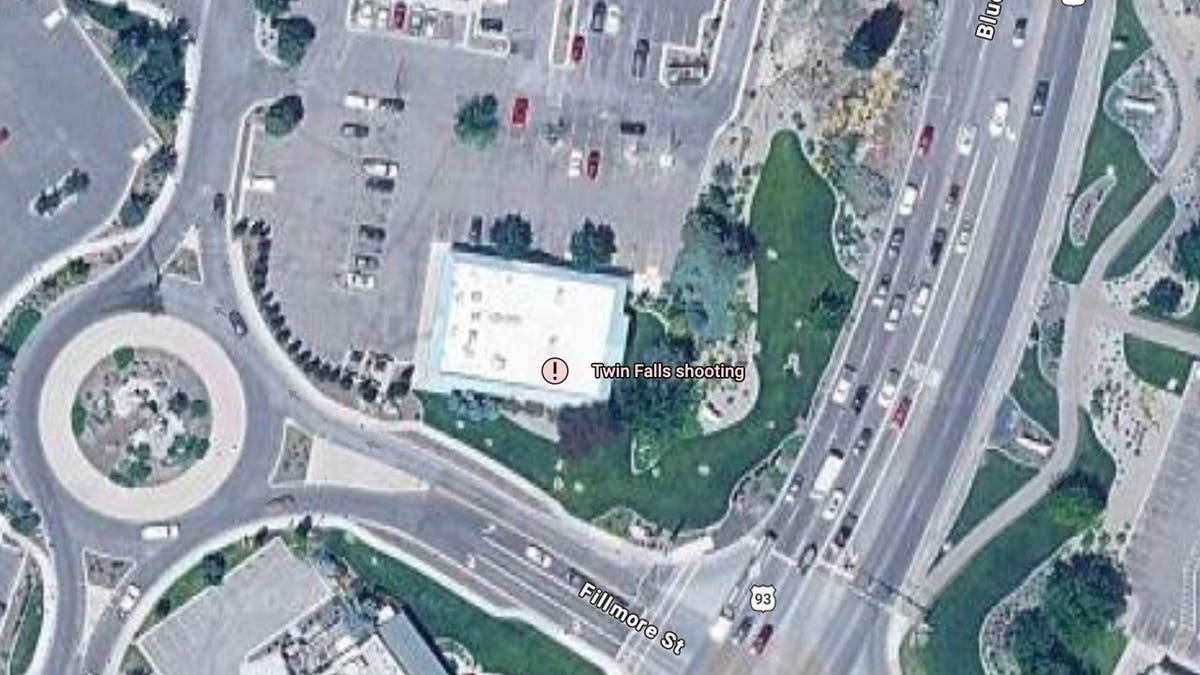 Multiple law enforcement agencies respond to a shooting at an In-N-Out Burger restaurant in Twin Falls, Idaho.