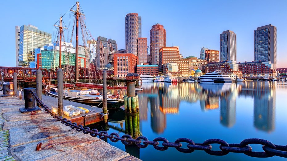 Boston skyline at dusk