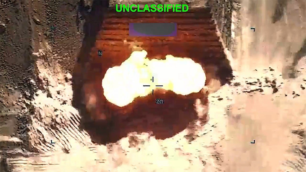 Image shows a US strike on Iran.