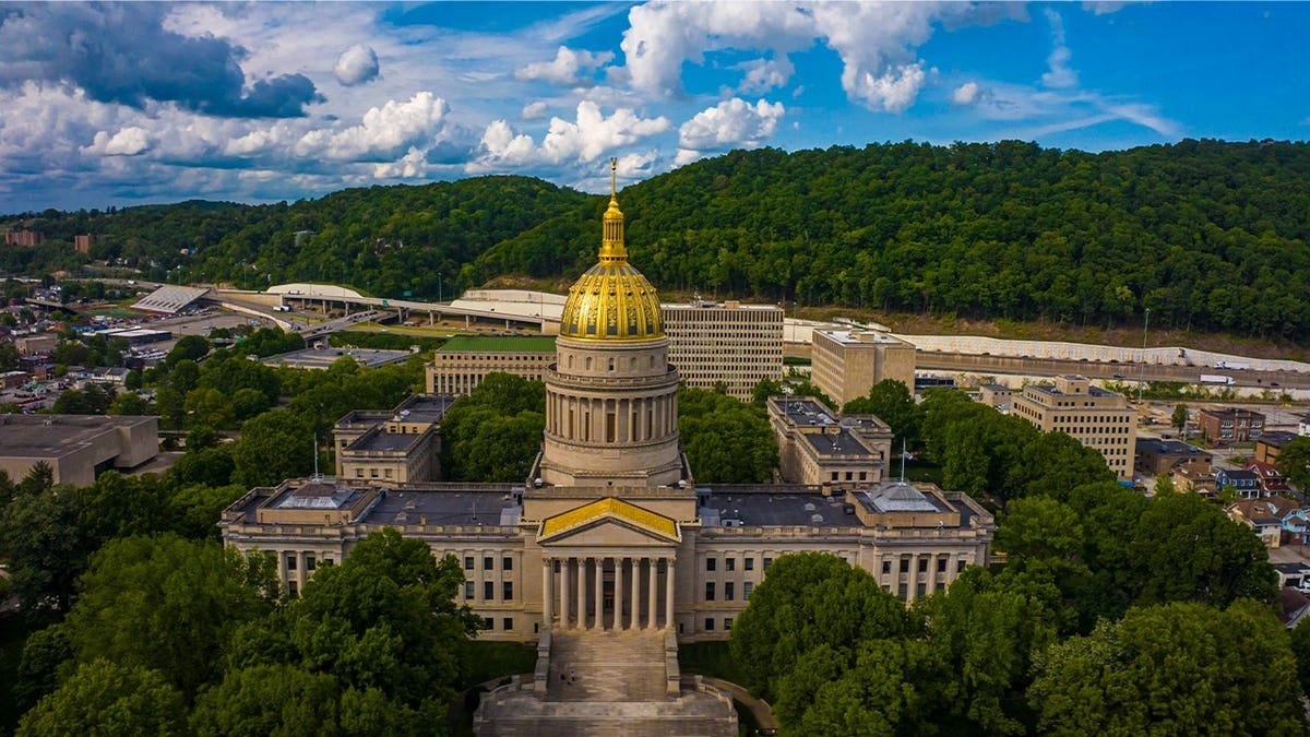 State Capitol of West Virginia features Kanawha River.