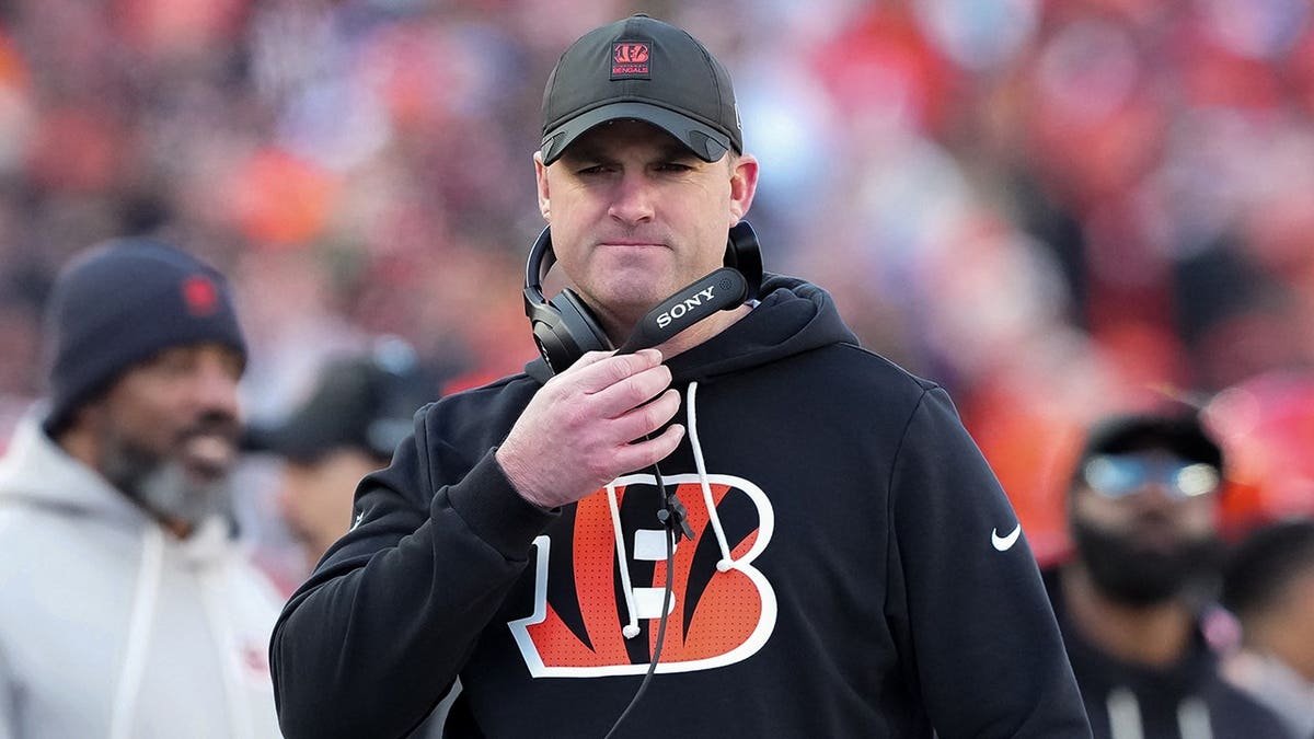 Zac Taylor stands on the sideline at Paycor Stadium in Cincinnati, Ohio.