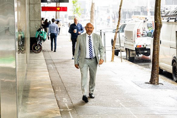 Shane De Kauwe outside the ICAC on Tuesday.