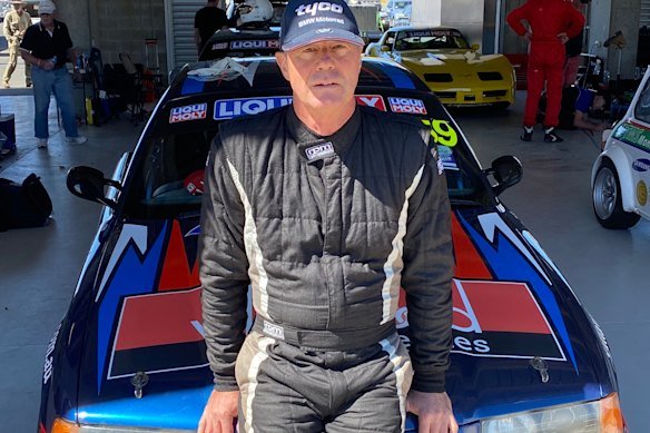 Villawood Properties former director Tony Johnson getting ready to race his BWM Series 3.