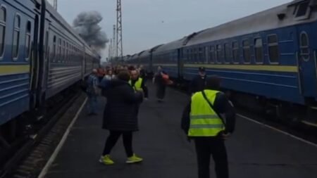 Russian drone hits train two km from Polish border, rail operator says