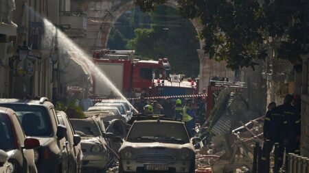 Six dead after explosion causes building to collapse in central Athens