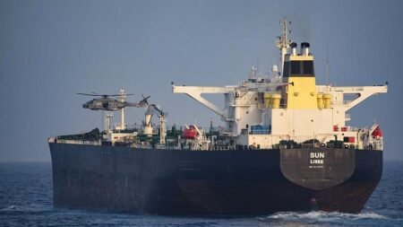 Suspected Russian shadow fleet oil tanker boarded by EU forces Suspected Russian shadow fleet oil tanker boarded by EU forces