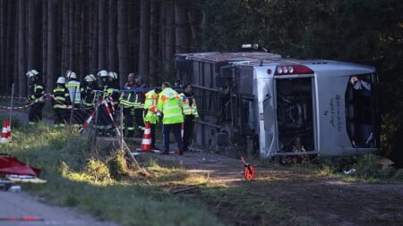 Two people have died in a bus crash which was heading to Oktoberfest