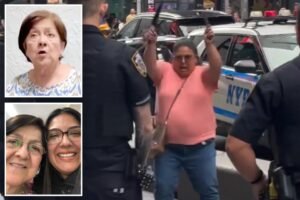 Mom of crazed Times Square killer questions why cops couldn’t grab her as she lunged at them with knives