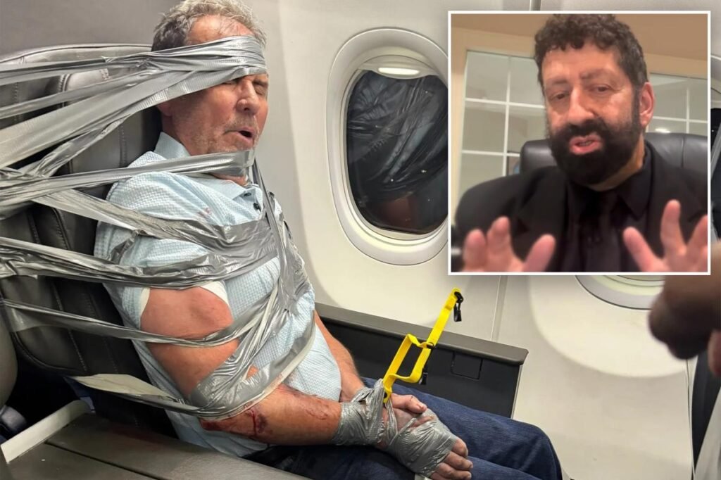 Seatmate of crazed duct-taped plane passenger reveals what sparked wild mid-flight meltdown