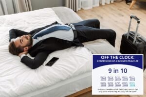 The only place you can truly be ‘off the clock’ on work trips, according to business travelers