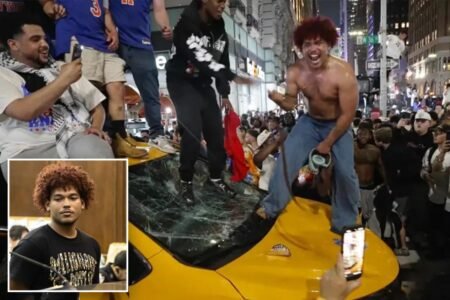 Florida man Saul Vargas justifies smashing NYC taxi during Knicks celebration because ‘it was my birthday’