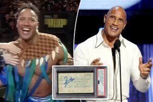 Rare signed ticket to The Rock’s debut wrestling match sells for nearly K at auction