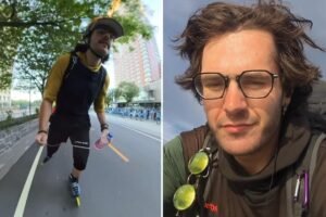 Norwegian skater rollerblading across US killed after allegedly being struck by 82-year-old driver in Kansas hit and run