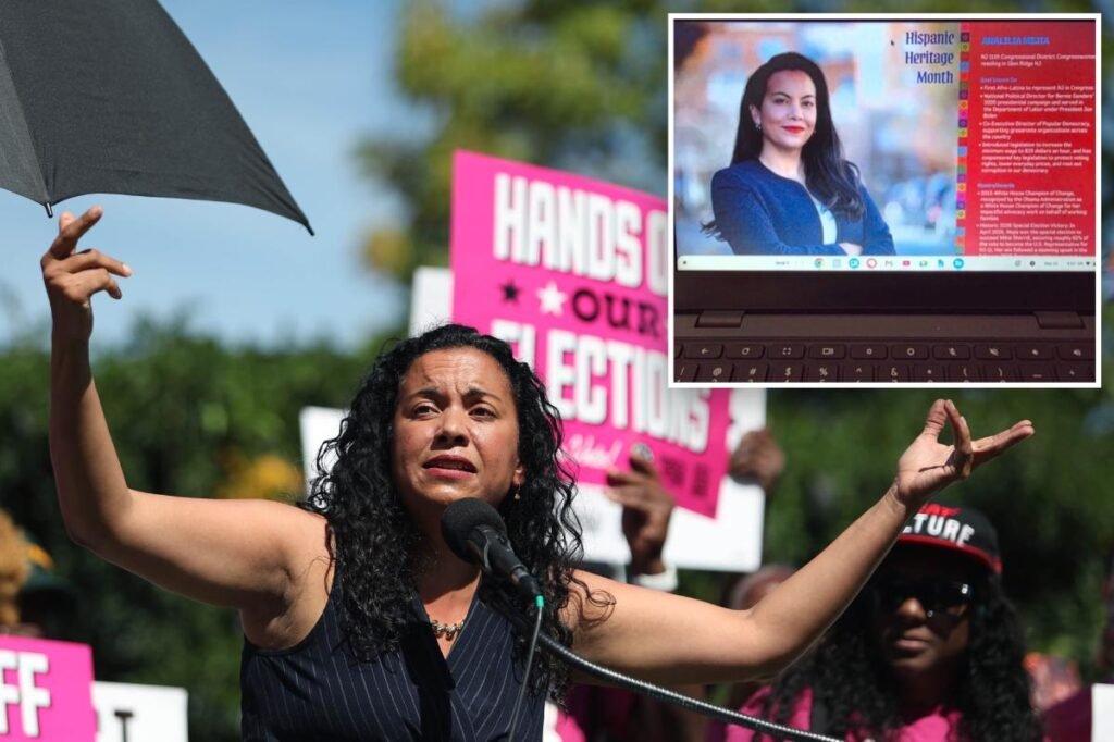 NJ school district forced students to keep image of Dem Rep on their computers, parent says NJ school district forced students to keep image of Dem Rep on their computers, parent says