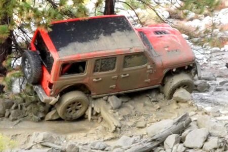 Freak storm sweeps Jeep passengers hundreds of feet down riverbed in SoCal mountains