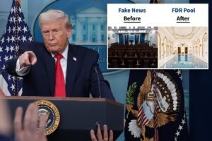 Trump muses about converting WH press room into indoor pool Trump muses about converting WH press room into indoor pool