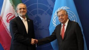 One glaring issue goes unaddressed in UN chief’s high-stakes talks with Iran’s president