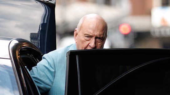 Alan Jones departs Downing Centre Court.