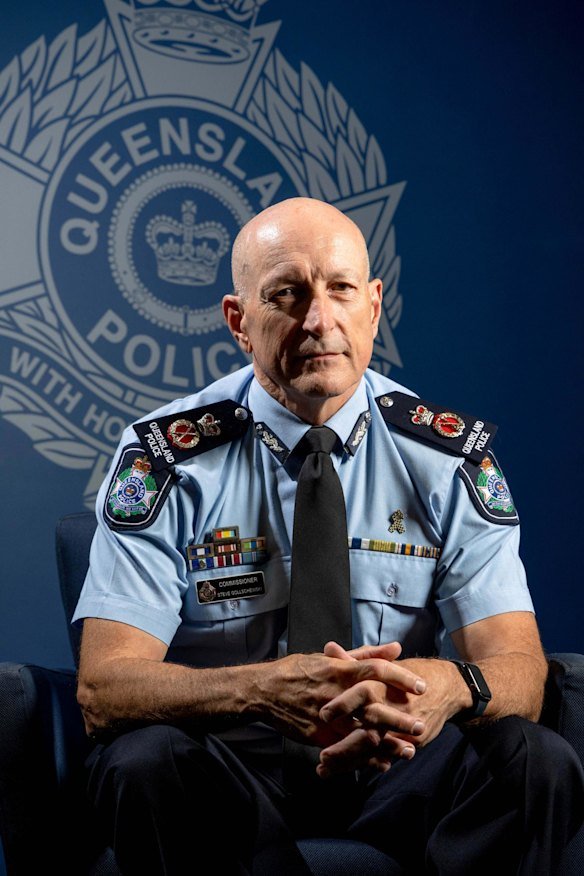 Steve Gollschewski during his time as Queensland police commissioner.