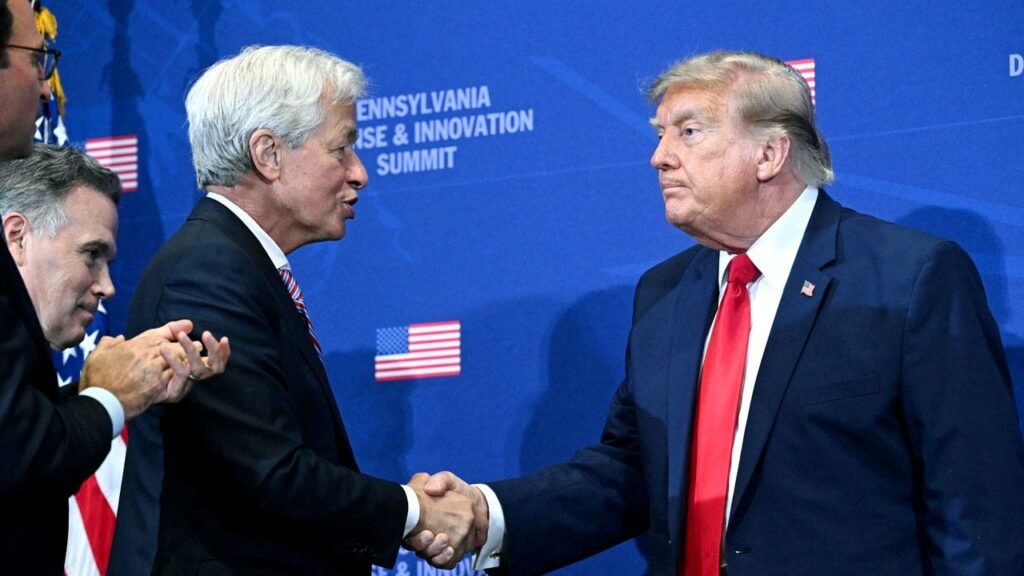 Jamie Dimon, David Solomon, other top execs praise Trump admin’s pro-business policies Jamie Dimon, David Solomon, other top execs praise Trump admin’s pro-business policies