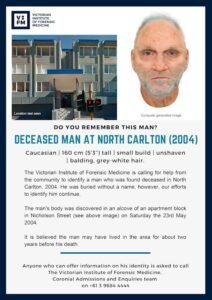 How forensic scientists solved the 22-year mystery of Alcove Man, who died in Carlton North in 2004