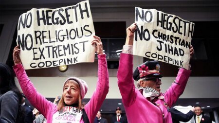 Leftist protester disrupts ‘climate week’ event by ranting against US military