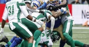 Blue Bombers pick ‘Riders apart in Banjo Bowl Blue Bombers pick ‘Riders apart in Banjo Bowl