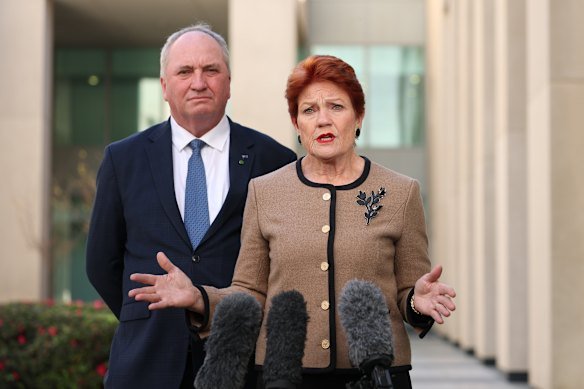 Pauline Hanson this week.