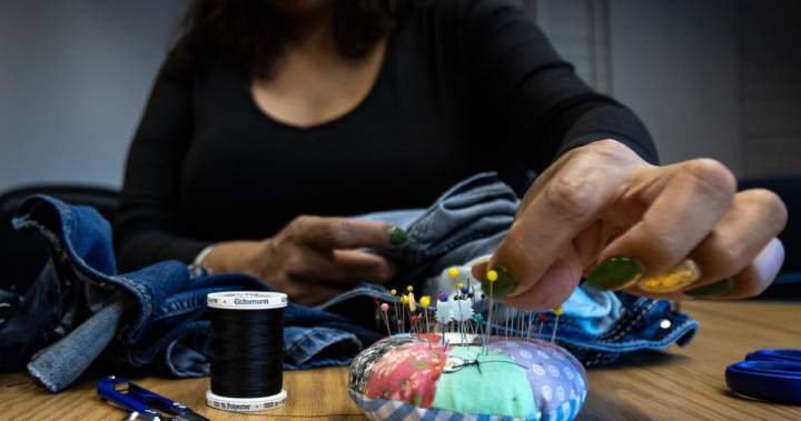 ‘Stitched it back’: Edmonton event where locals mend clothes promotes sustainability ‘Stitched it back’: Edmonton event where locals mend clothes promotes sustainability