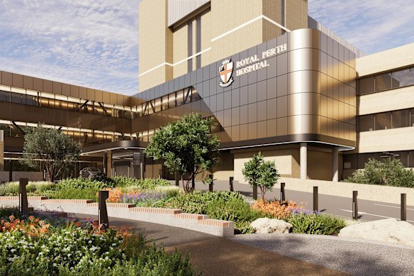 Artist impression of the new emergency department expansion at Royal Perth Hospital.