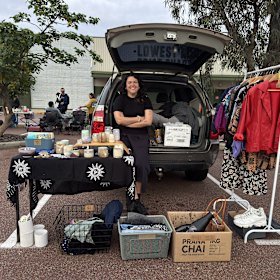 Paula Garcia at her stall at the Melville Markets.