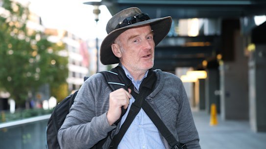 Councillor Andrew Thaler leaves the NSW Industrial Relations Commission on Tuesday. 