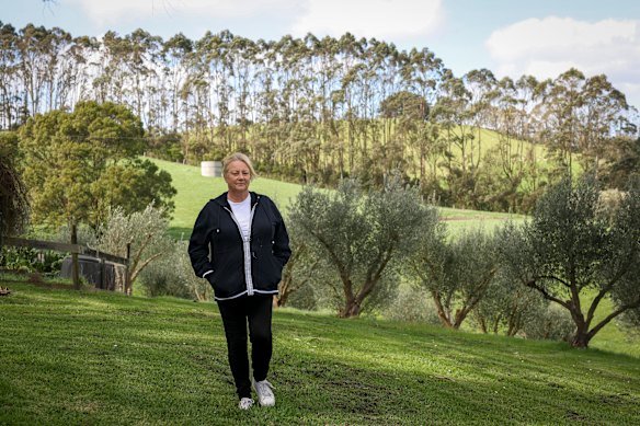 Rima O’Sullivan at her olive farm. 