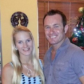 Breeana Robinson with Jayden Daniel Moorea.