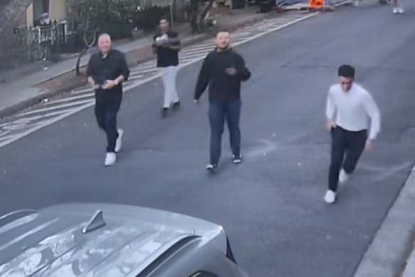 Images of four men walking down Australia Street in Newtown have been released by police investigating reports of alleged offensive behaviour.