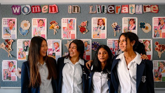 Students at Strathfield Girls, which over the past four years has already taken steps to change assessment tasks in the face of AI.