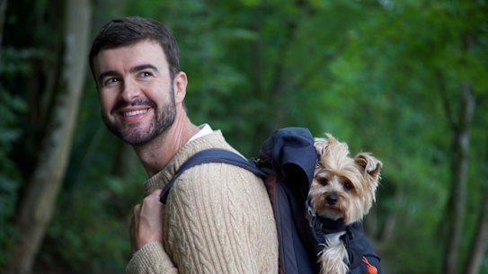 In my backpack I carried litres of water, snacks, and a first aid kit. In his, a dog. 