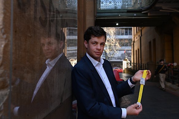 Medsalv founder Oliver Hunt with a remanufactured tourniquet.